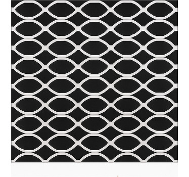 Rollo fenster schwarz im monochromen ovalen design - TenStickers