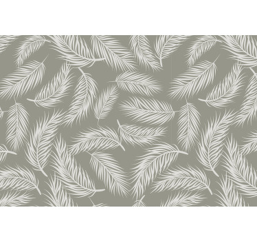 Toile fenêtre gris motif hamptons beige tropical - TenStickers