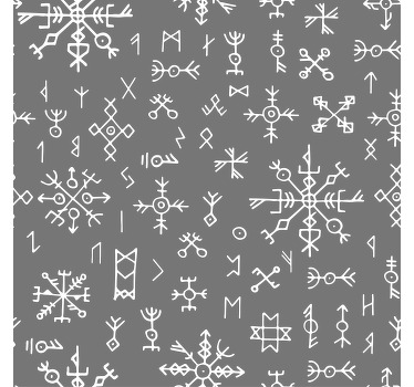 Toile fenêtre gris design nordique gris et blanc - TenStickers