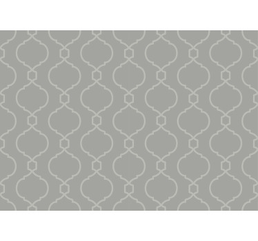 Toile fenêtre gris motif géométrique hamptons - TenStickers
