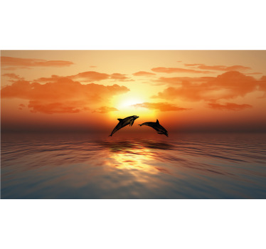 Estor enrollable baño 3d delfines nadando - TenVinilo