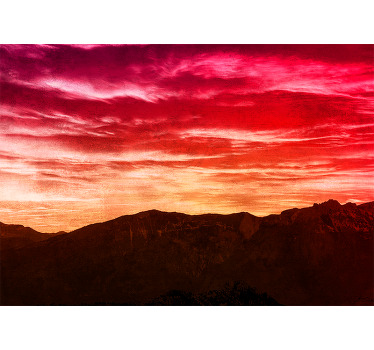 Estor enrollable baño colores estéticos atardecer y nubes - TenVinilo