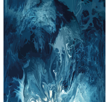 Estor enrollable baño olas acuareladas azules - TenVinilo