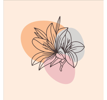Office window roller blind cute flower design - TenStickers