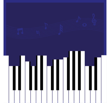 Toimiston rullaverho pianotausta - Tenstickers