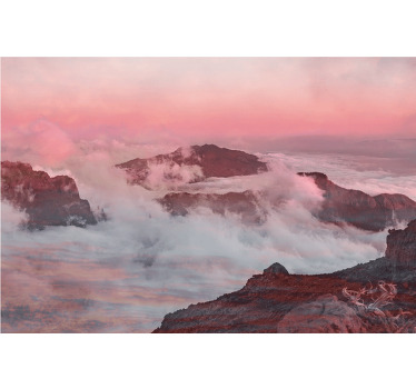 Auringonlaskun esteettiset värit toimiston rullaverho - Tenstickers