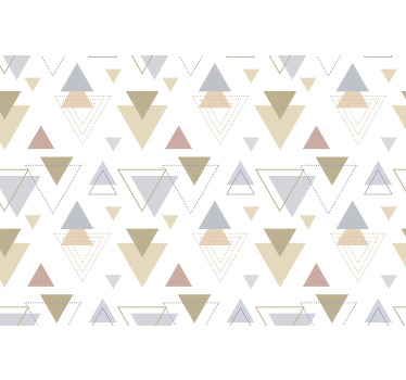 Geometrinen sinikeltainen pohjoismainen tyyli rullaverho - Tenstickers