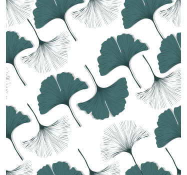 Estore de rolo empresa padrão contínuo de folhas de ginkgo - TenStickers