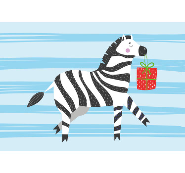 Roletai linksma su gimtadieniu zebra - „Tenstickers“