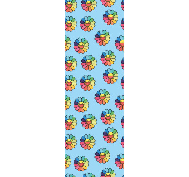 Rullegardin ungdom fargerike blomster og smil - Tenstickers
