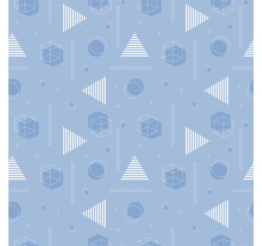 Rullegardin ungdom geometrisk blå - Tenstickers