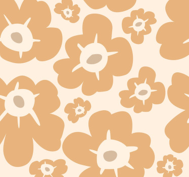Cortina roller habitación matrimonio amapolas beige - TenVinilo