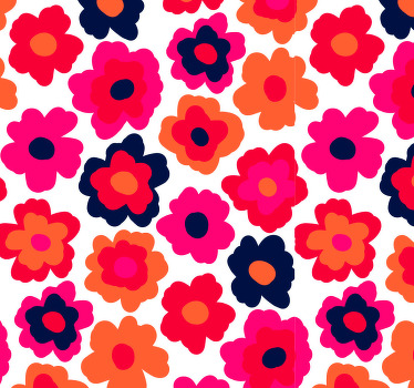 Store enrouleur floral coquelicot rouge - TenStickers
