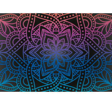 Zen rullegardiner mandala udsmykning - TenStickers