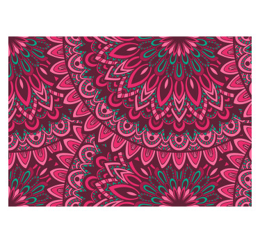 Zen rullegardiner mandala pink utryk - TenStickers
