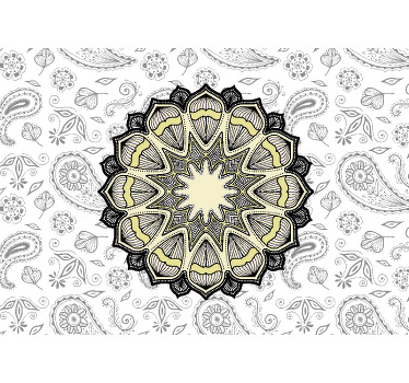 Cortina roller zen mandala clásico y paisley - TenVinilo