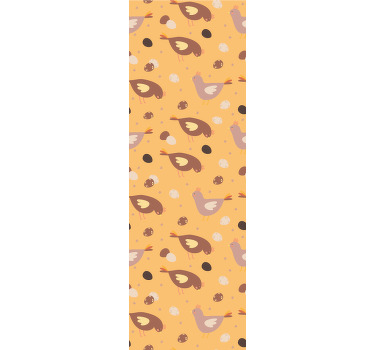 Orange blind with chick pattern design - TenStickers