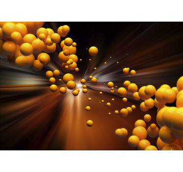 Orange blind vibrant spherical burst - TenStickers