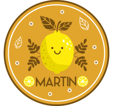 Orange blind smiling lemons customized - TenStickers