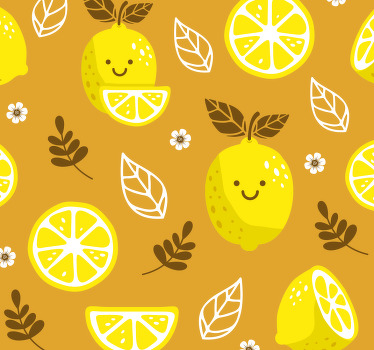 Orange blind with cheerful lemons - TenStickers