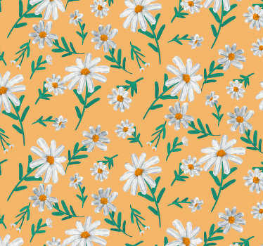 Orange blind with daisy flower yellow backdrop - TenStickers