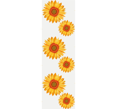 Orange blind with trendy floral design - TenStickers