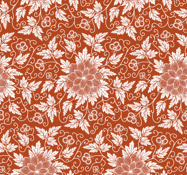 Orange blind floral paisley pattern - TenStickers