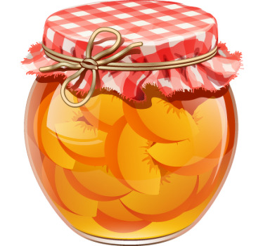 Orange blind decorative vinyl tarrón conserve - TenStickers