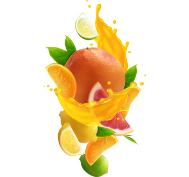 Orange blind fruit splash - TenStickers
