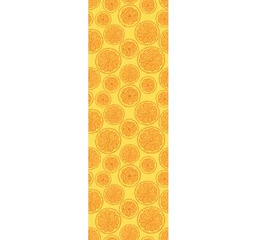 Orange blind with hand-drawn fridge pattern - TenStickers