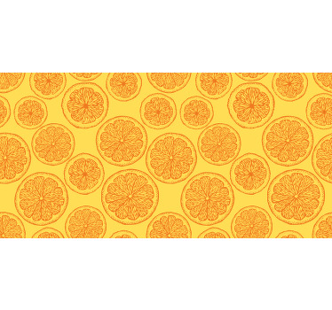 Rollo fenster orange mit handgezeichnetem muster - TenStickers