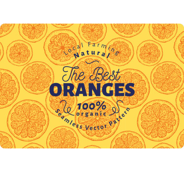 Orange blind with hand-drawn orange pattern - TenStickers