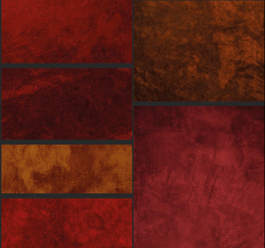 Red blind with textured patchwork design - TenStickers