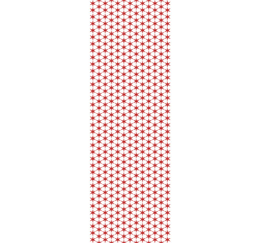 Red blind with red korean stars design - TenStickers