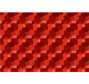 Red blind with modern circles pattern - TenStickers