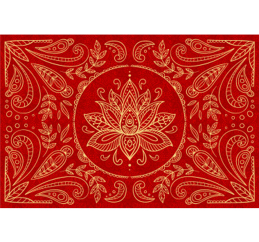 Red blind with vintage mandala design - TenStickers