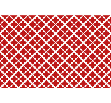 Red blind with white geometric pattern - TenStickers