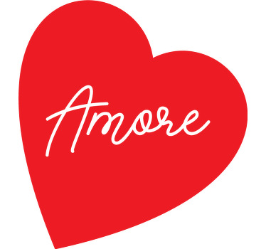 Red roller blind love heart - TenStickers