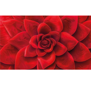 Red blind with flower petal design - TenStickers