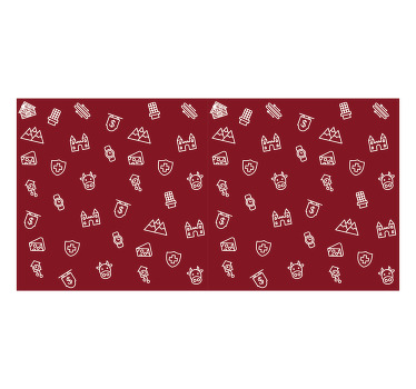 Red blind with swiss symbols - TenStickers