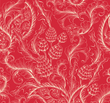 Red blind with paisley design - TenStickers