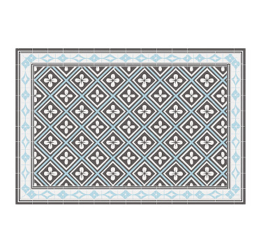 Cortina roller exterior diseño de azulejos geométricos - TenVinilo