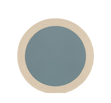 Cortina roller exterior diseño redondo bicolor - TenVinilo