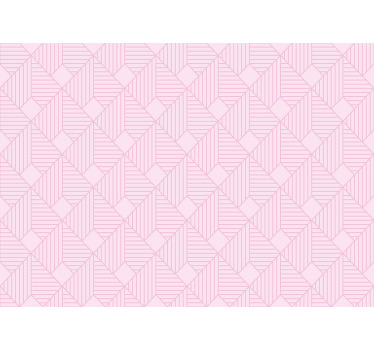 Cortina roller exterior patrón geométrico abstracto rosa - TenVinilo