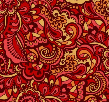 Cortina roller exterior papel tapiz formas ornamentales - TenVinilo