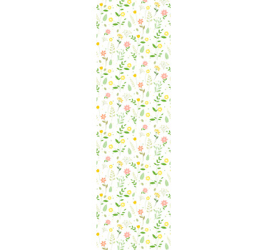 Cortina roller exterior diseño de flores multicolor - TenVinilo