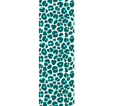 Rullgardin tonåringar blå och svart neonleopardmönster - Tenstickers