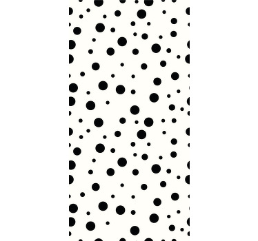 Rullgardin tonåringar polka svart och vit mönster - Tenstickers