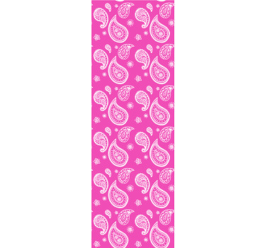 Estore de rolo juvenil em rosa intenso com paisley - TenStickers