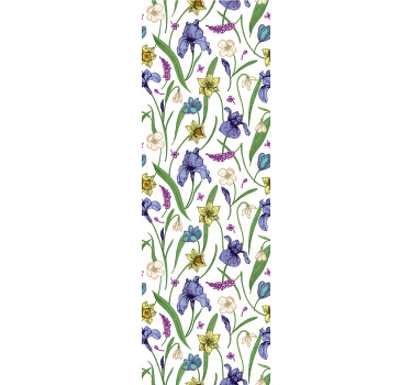 Teenage roller blind with floral design - TenStickers